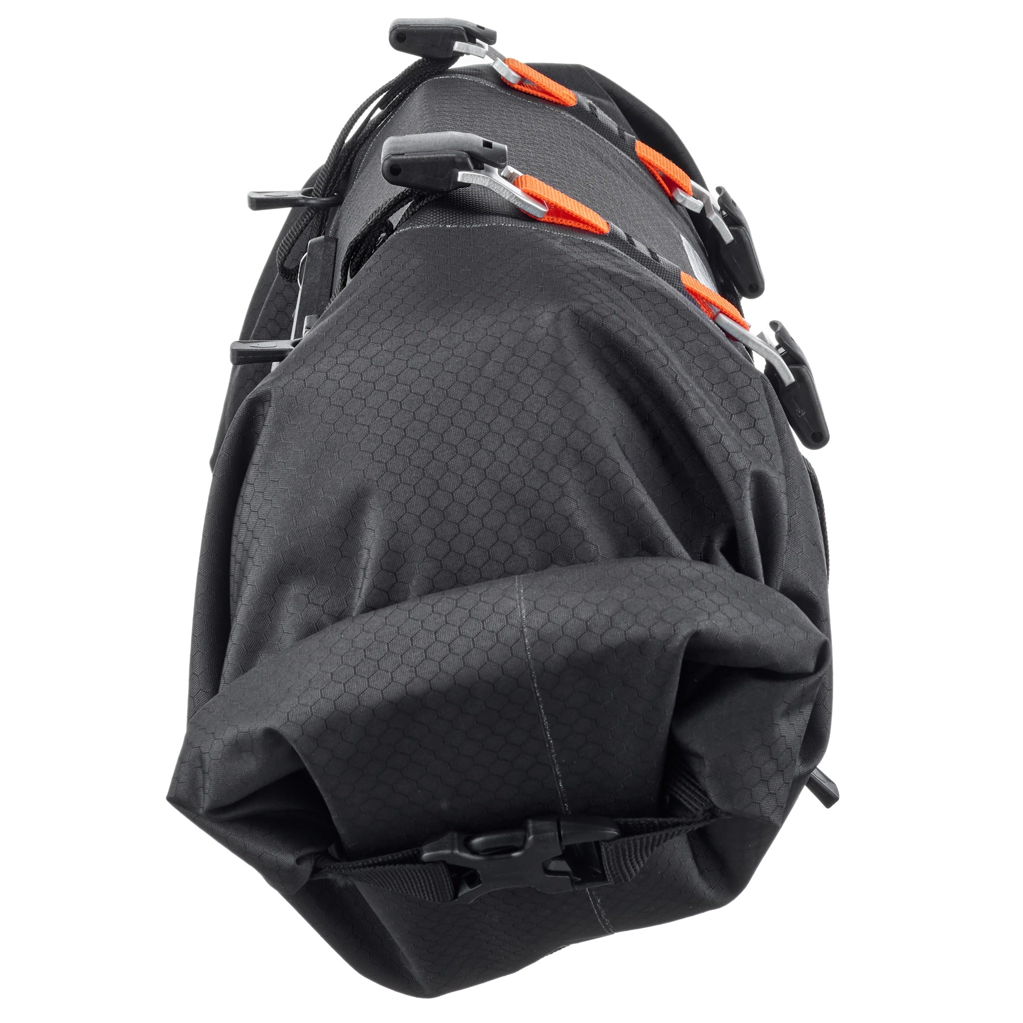 Vue latérale du ORTLIEB Handlebar-Pack Flex couleur black-matt avec fermeture roulée solide
