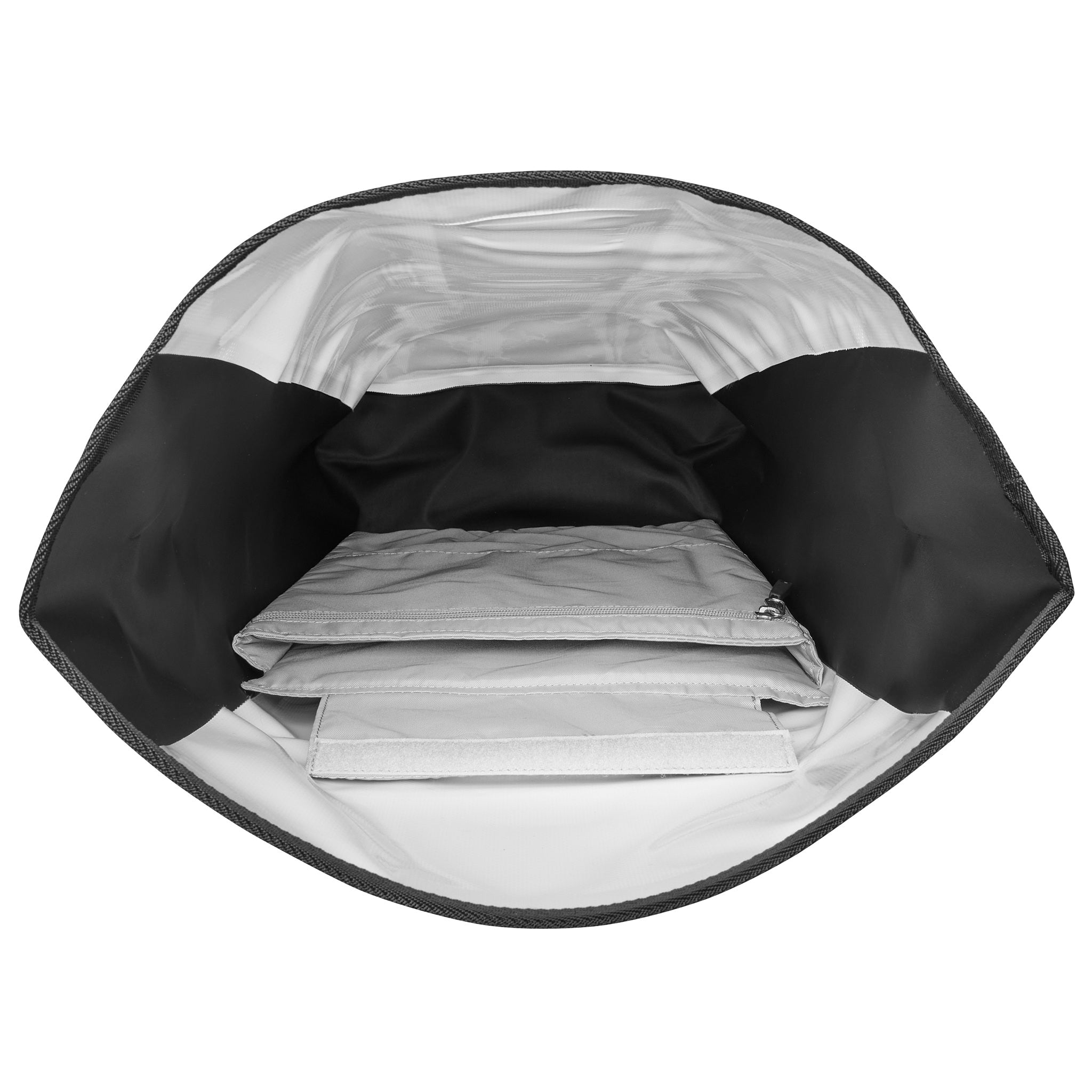 Vue intérieure du sac à dos ORTLIEB Velocity Design avec compartiment pour ordinateur portable et pochette documentaire